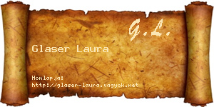 Glaser Laura névjegykártya